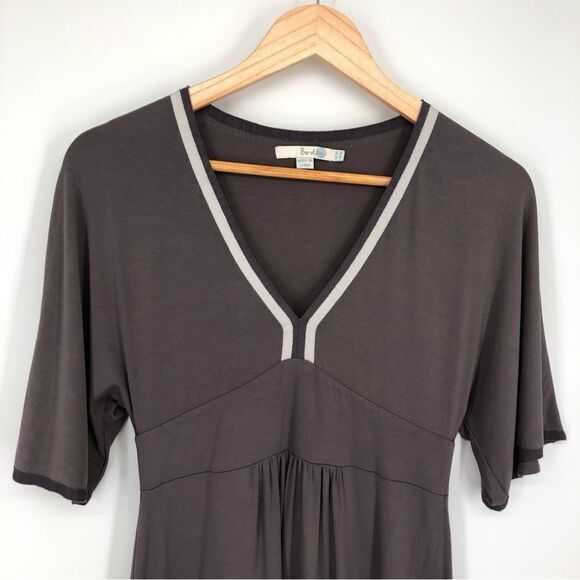 Boden Dress Womens 4 Gray Short Sleeve Jersey Knit V Neck - Picture 2 of 9